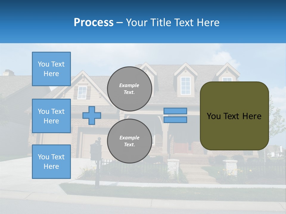 A House With A Gate And A Mailbox In Front Of It PowerPoint Template
