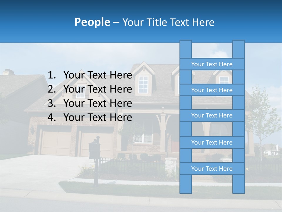 A House With A Gate And A Mailbox In Front Of It PowerPoint Template
