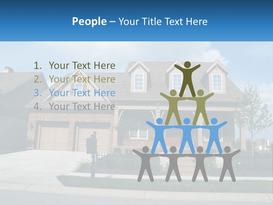 A House With A Gate And A Mailbox In Front Of It PowerPoint Template