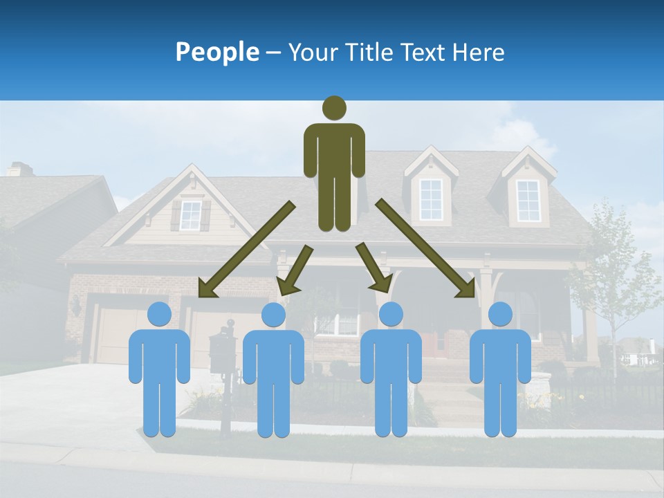 A House With A Gate And A Mailbox In Front Of It PowerPoint Template