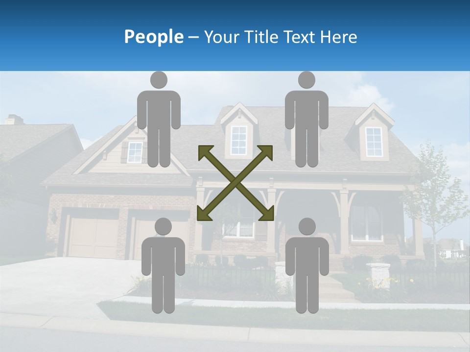 A House With A Gate And A Mailbox In Front Of It PowerPoint Template