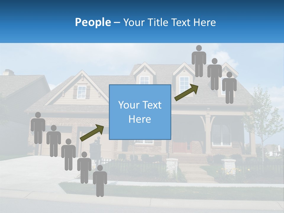 A House With A Gate And A Mailbox In Front Of It PowerPoint Template