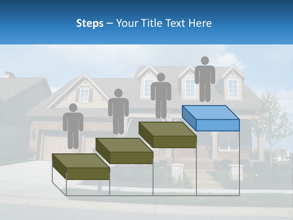 A House With A Gate And A Mailbox In Front Of It PowerPoint Template