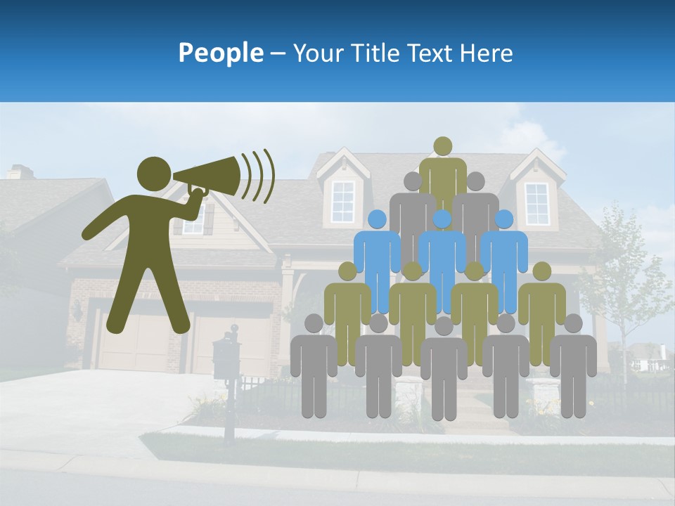 A House With A Gate And A Mailbox In Front Of It PowerPoint Template