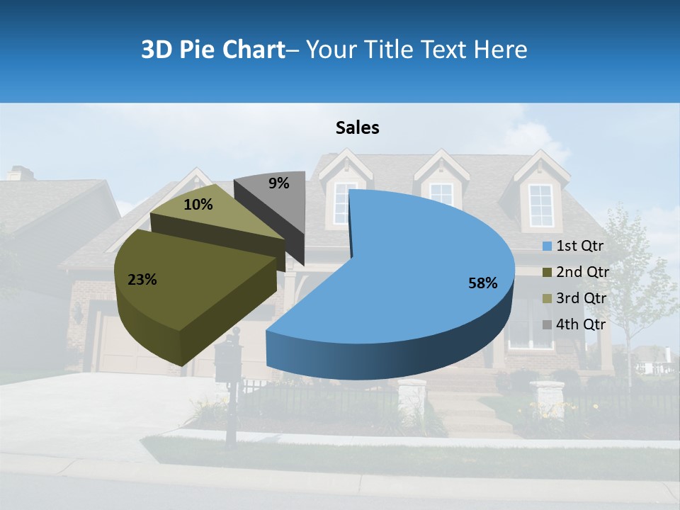 A House With A Gate And A Mailbox In Front Of It PowerPoint Template
