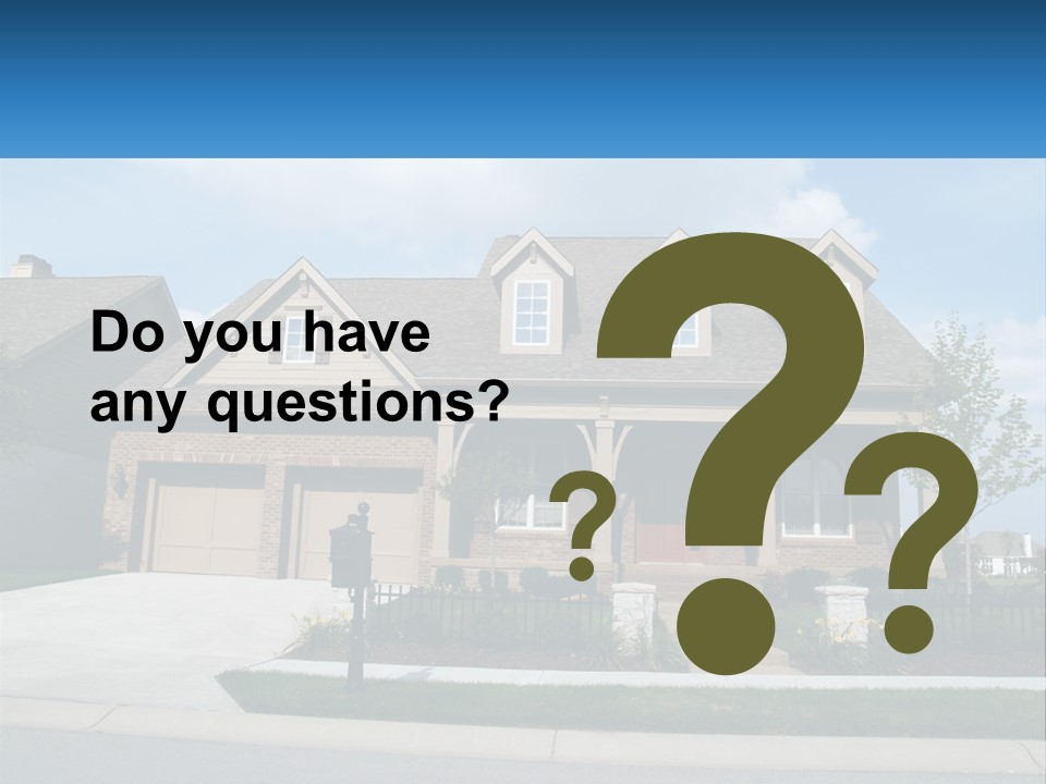 A House With A Gate And A Mailbox In Front Of It PowerPoint Template