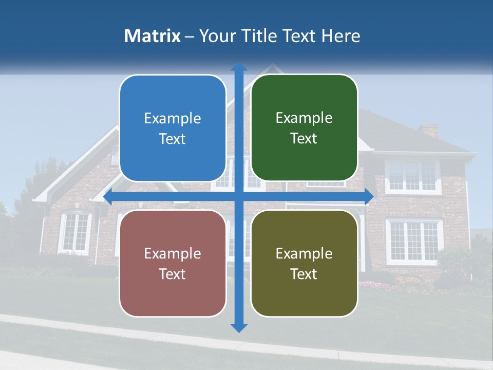 A Brick House With A Blue Sky In The Background PowerPoint Template