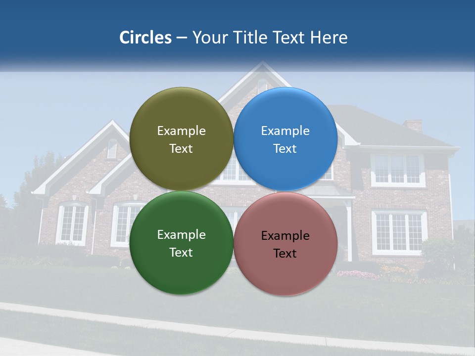 A Brick House With A Blue Sky In The Background PowerPoint Template