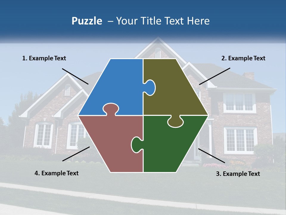 A Brick House With A Blue Sky In The Background PowerPoint Template