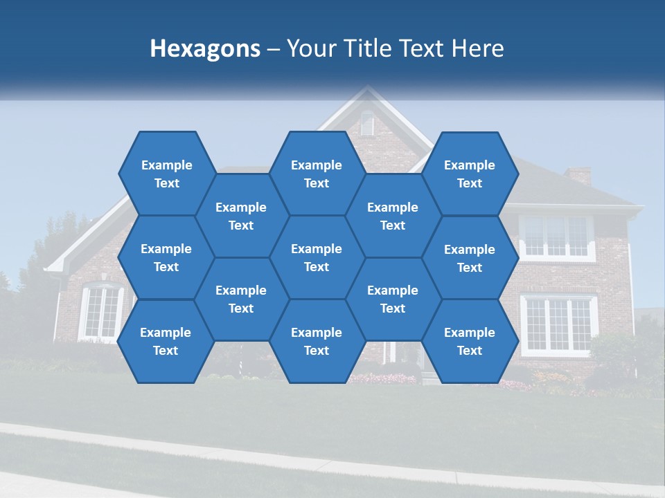 A Brick House With A Blue Sky In The Background PowerPoint Template