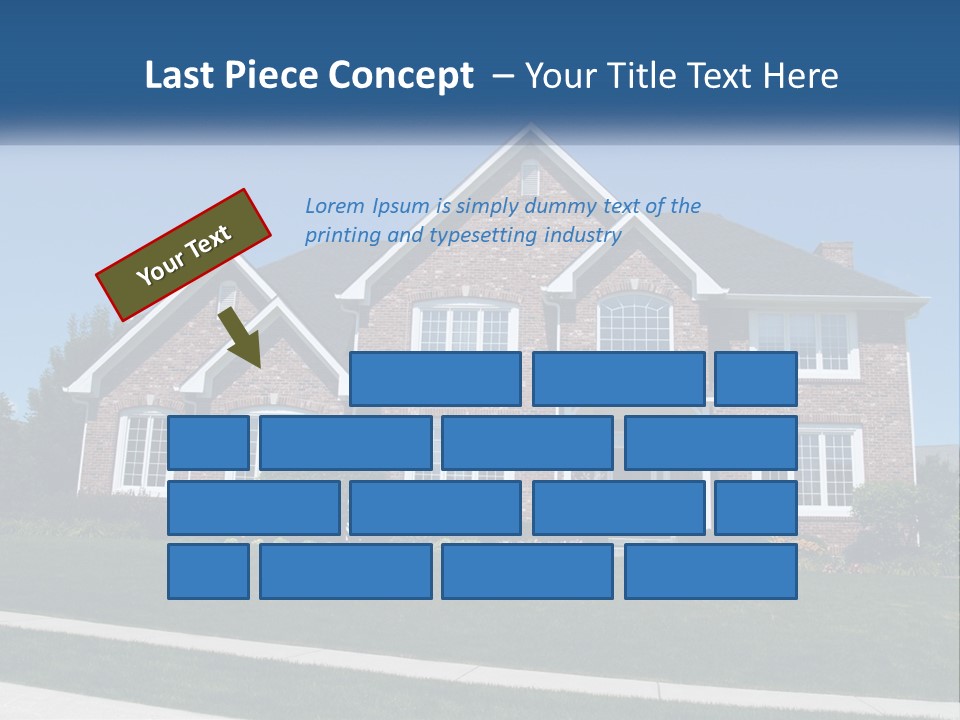 A Brick House With A Blue Sky In The Background PowerPoint Template