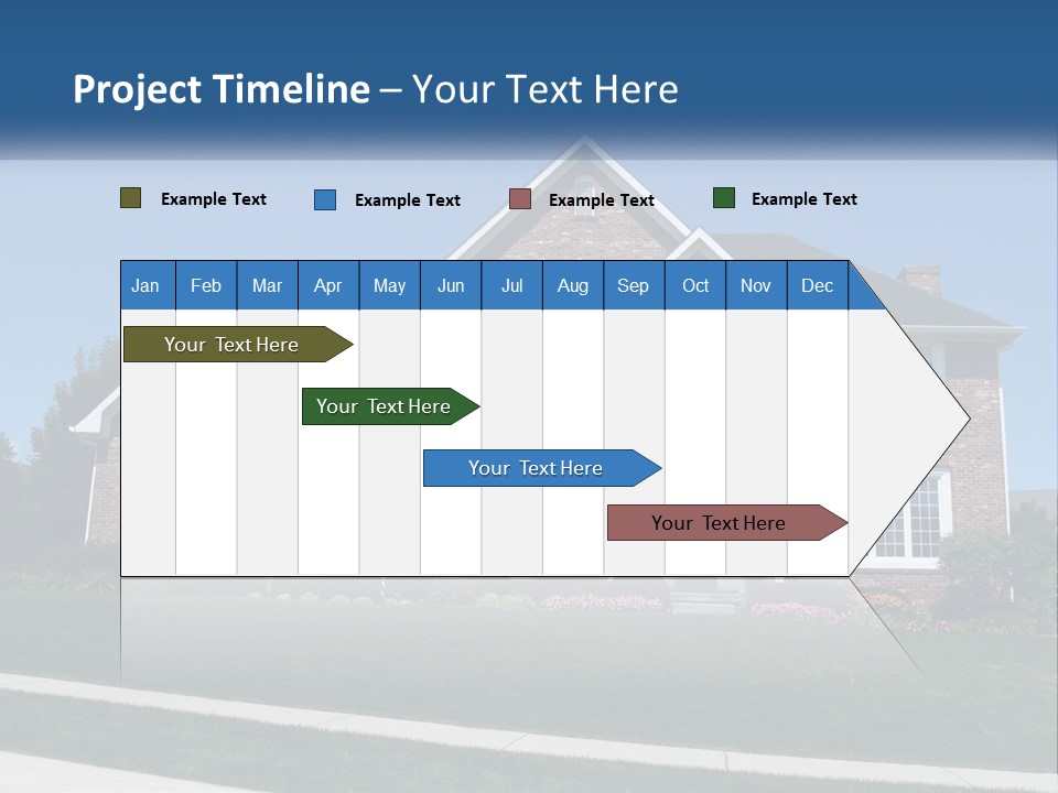 A Brick House With A Blue Sky In The Background PowerPoint Template