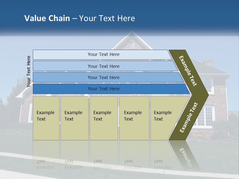 A Brick House With A Blue Sky In The Background PowerPoint Template