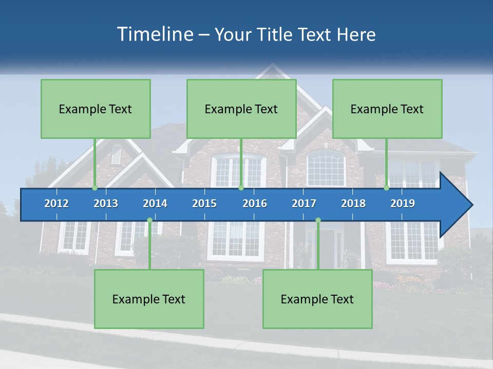 A Brick House With A Blue Sky In The Background PowerPoint Template