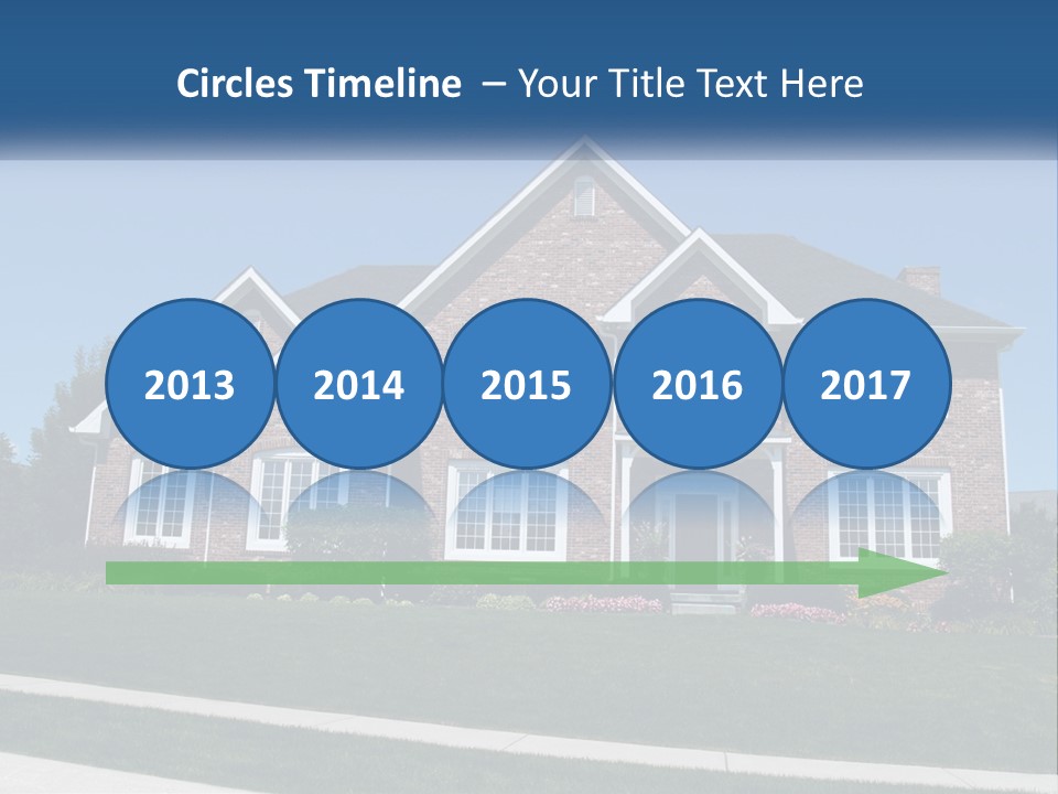 A Brick House With A Blue Sky In The Background PowerPoint Template