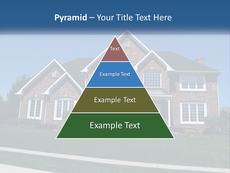 A Brick House With A Blue Sky In The Background PowerPoint Template