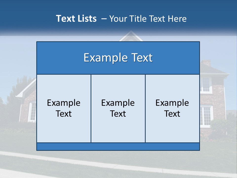 A Brick House With A Blue Sky In The Background PowerPoint Template