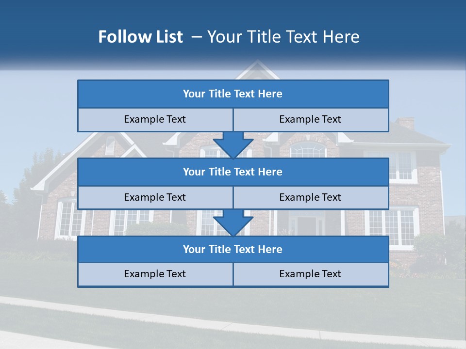 A Brick House With A Blue Sky In The Background PowerPoint Template