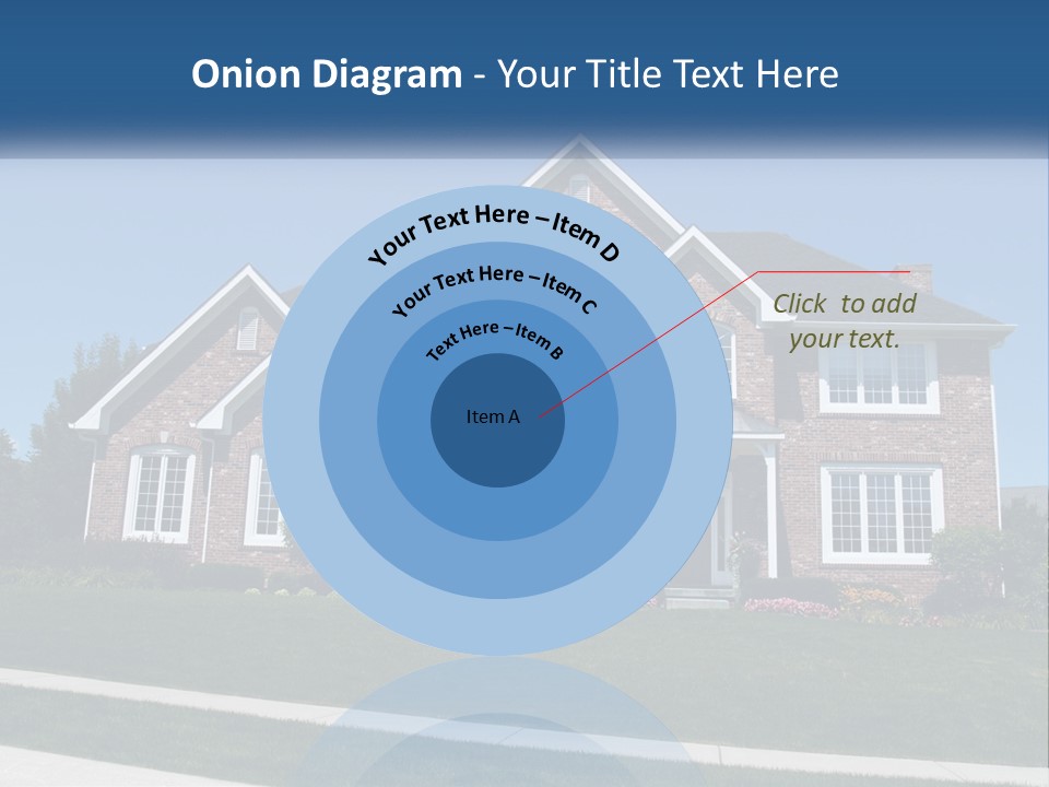 A Brick House With A Blue Sky In The Background PowerPoint Template