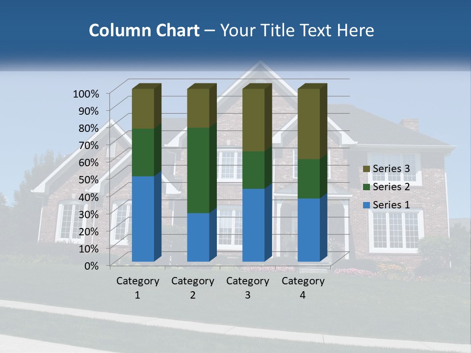 A Brick House With A Blue Sky In The Background PowerPoint Template