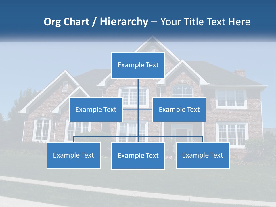 A Brick House With A Blue Sky In The Background PowerPoint Template
