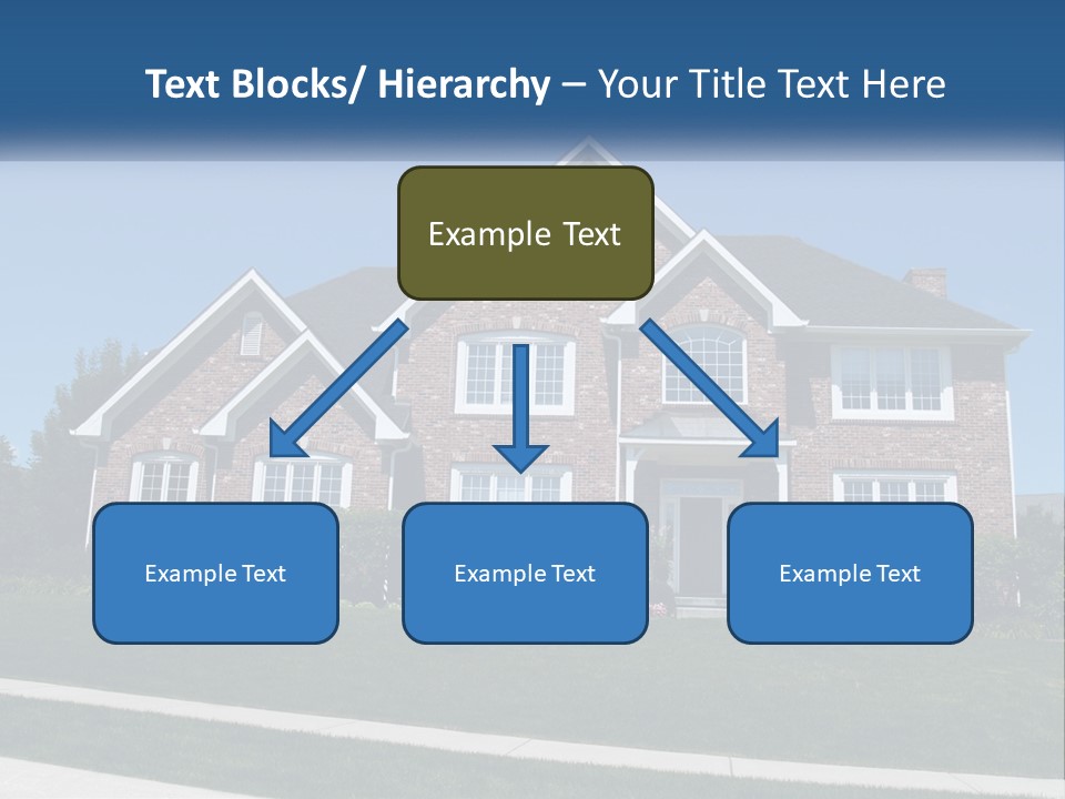 A Brick House With A Blue Sky In The Background PowerPoint Template
