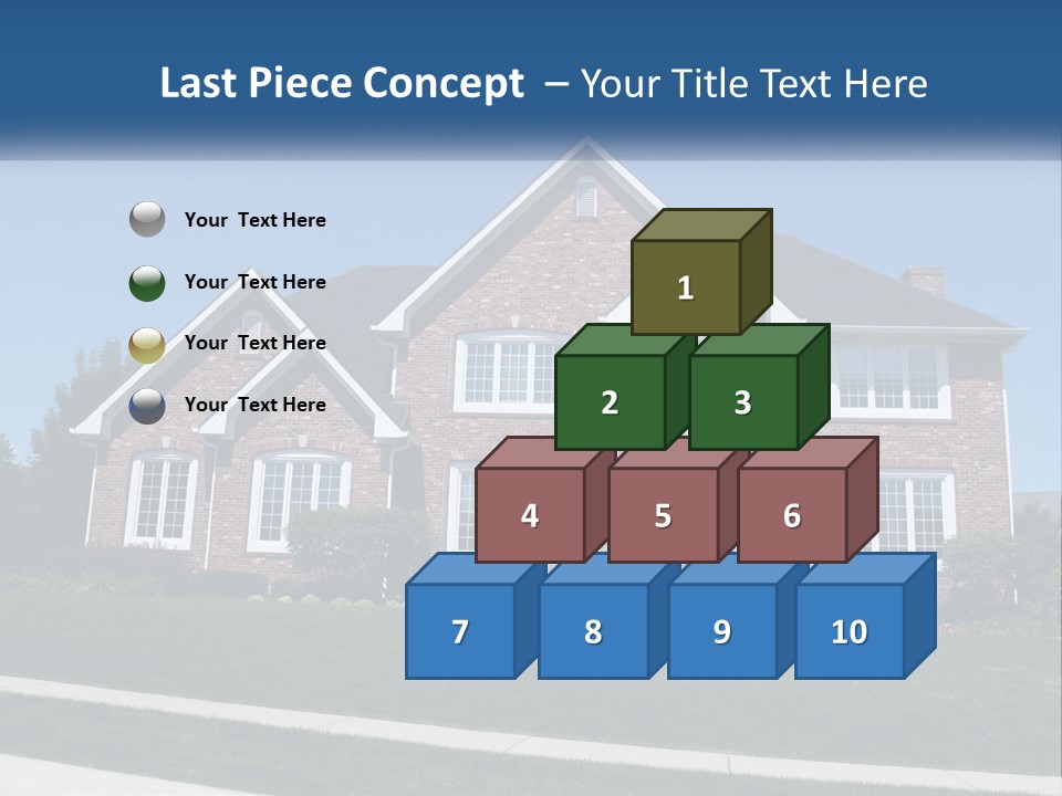 A Brick House With A Blue Sky In The Background PowerPoint Template