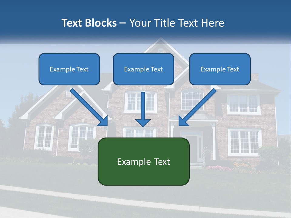 A Brick House With A Blue Sky In The Background PowerPoint Template