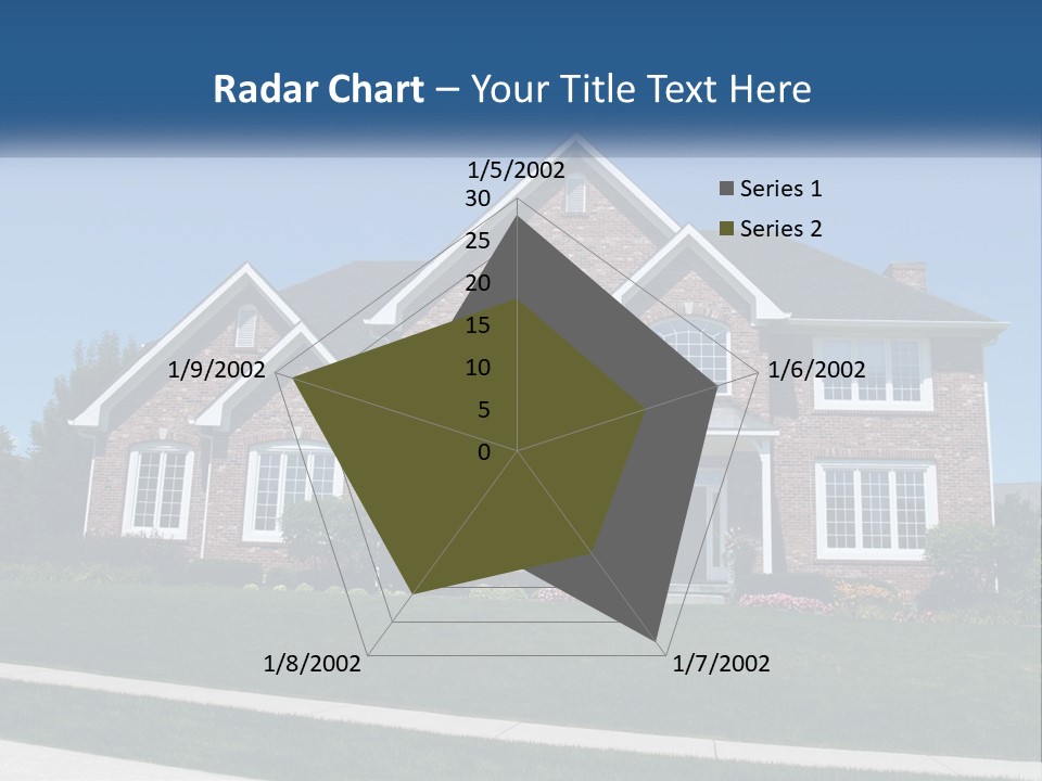 A Brick House With A Blue Sky In The Background PowerPoint Template