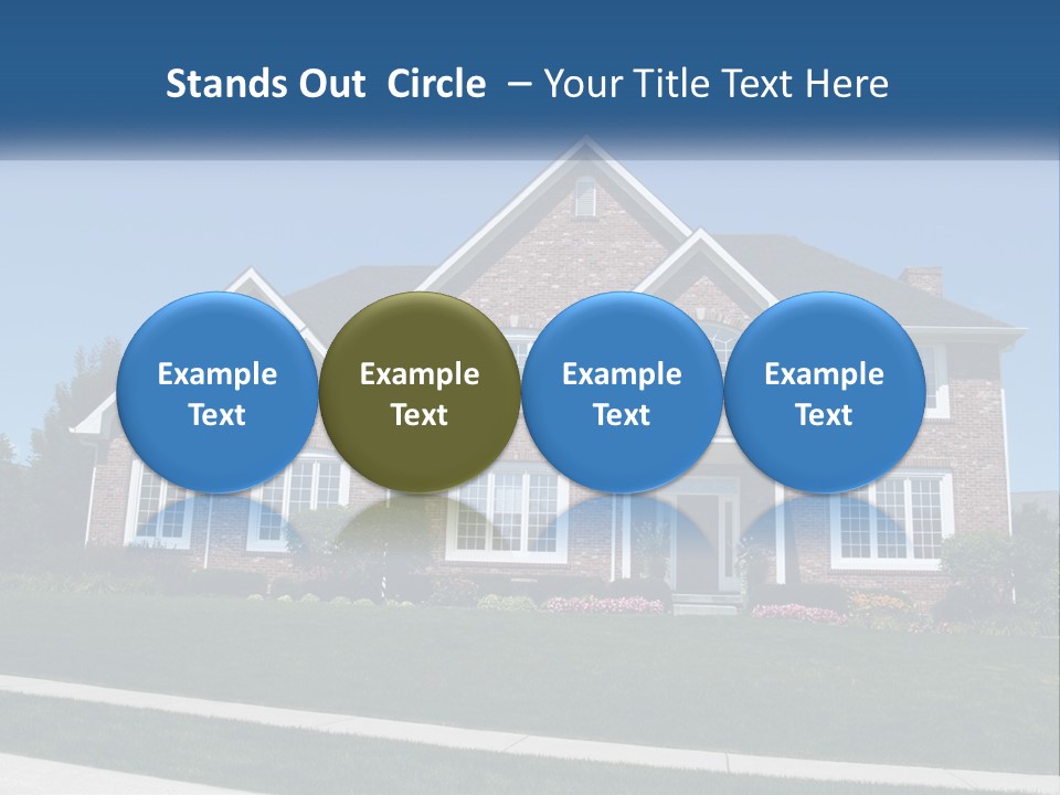 A Brick House With A Blue Sky In The Background PowerPoint Template