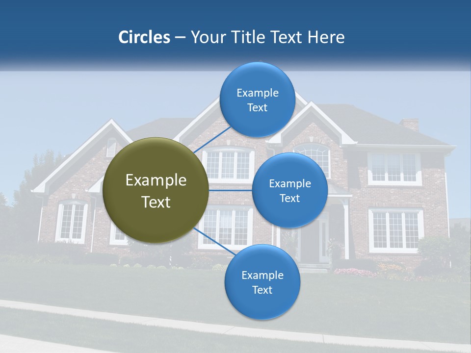 A Brick House With A Blue Sky In The Background PowerPoint Template