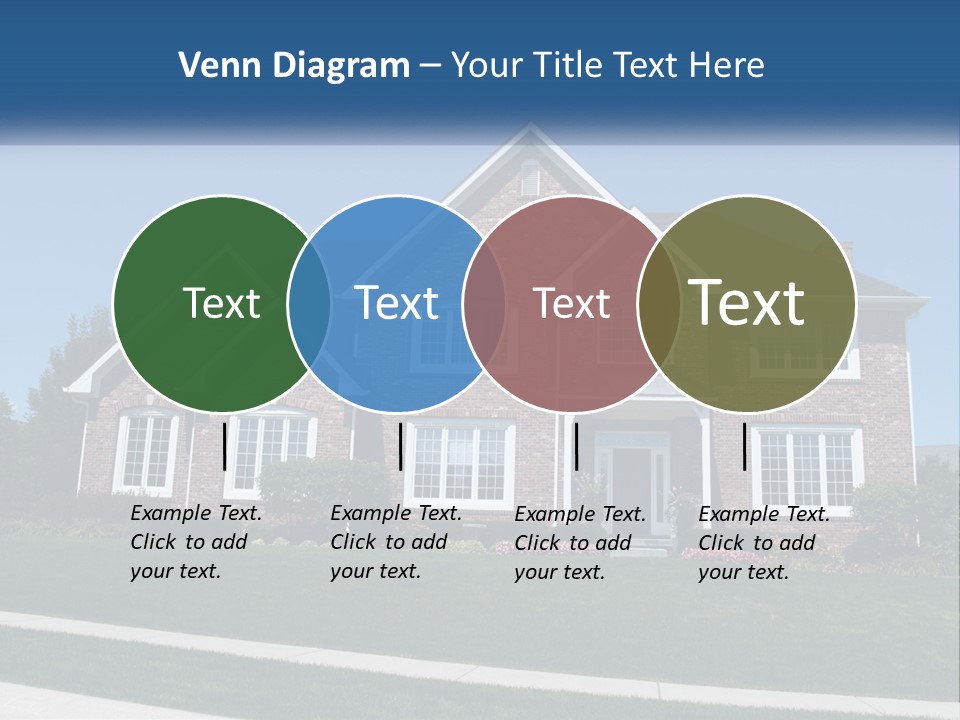 A Brick House With A Blue Sky In The Background PowerPoint Template