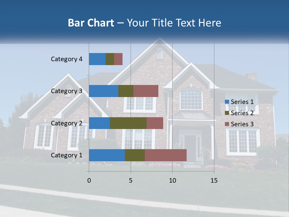 A Brick House With A Blue Sky In The Background PowerPoint Template