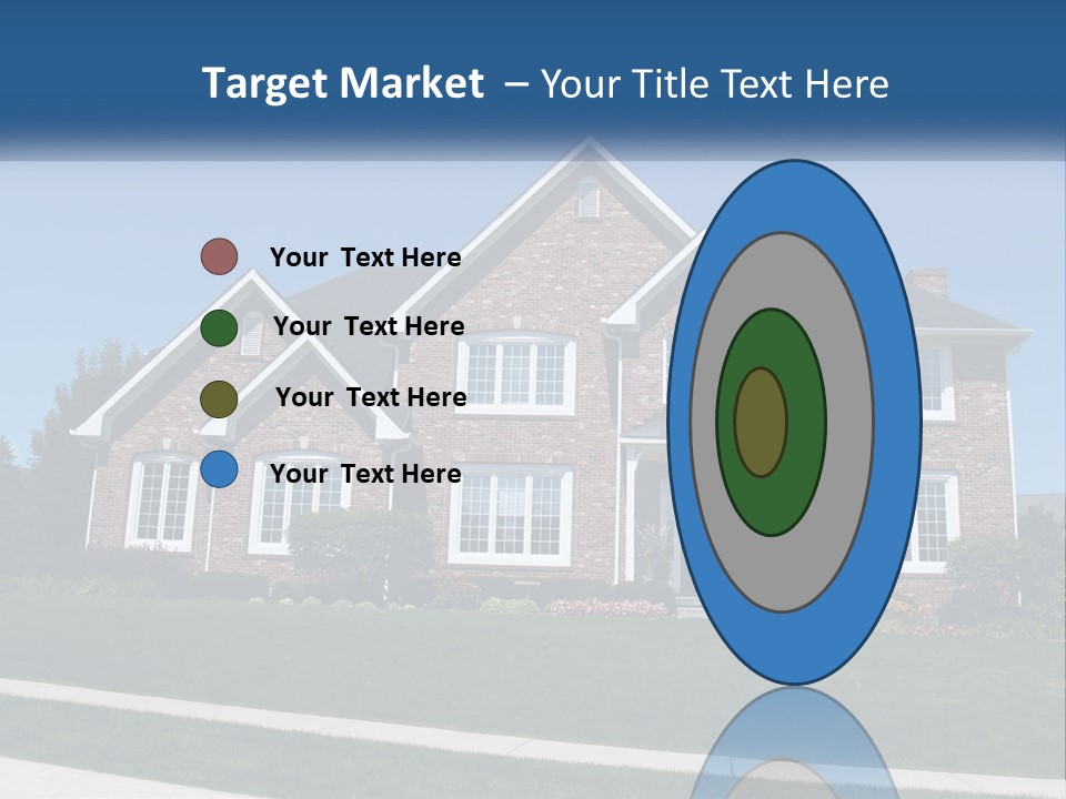 A Brick House With A Blue Sky In The Background PowerPoint Template