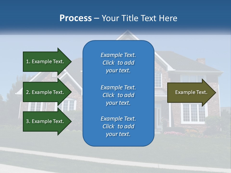 A Brick House With A Blue Sky In The Background PowerPoint Template