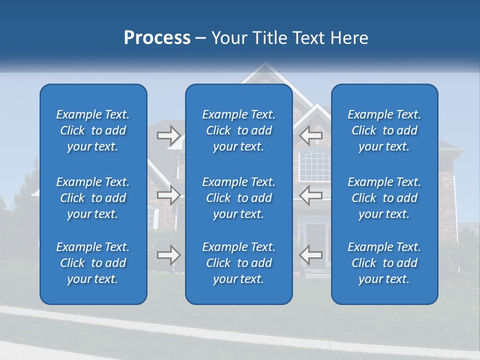 A Brick House With A Blue Sky In The Background PowerPoint Template