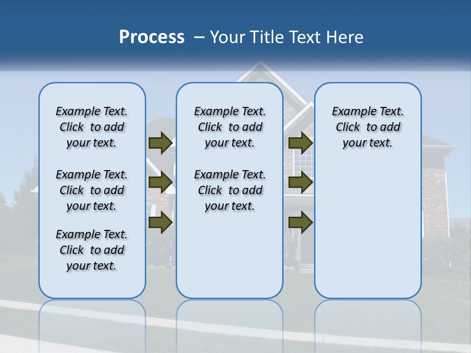 A Brick House With A Blue Sky In The Background PowerPoint Template