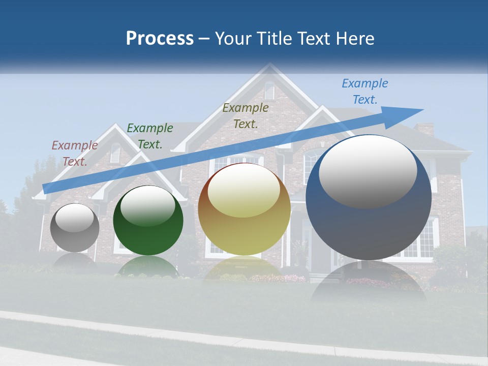 A Brick House With A Blue Sky In The Background PowerPoint Template