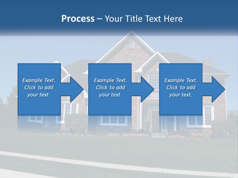 A Brick House With A Blue Sky In The Background PowerPoint Template