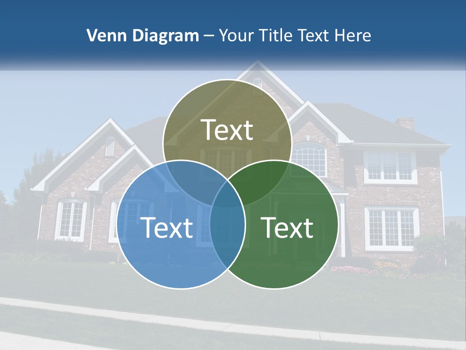 A Brick House With A Blue Sky In The Background PowerPoint Template
