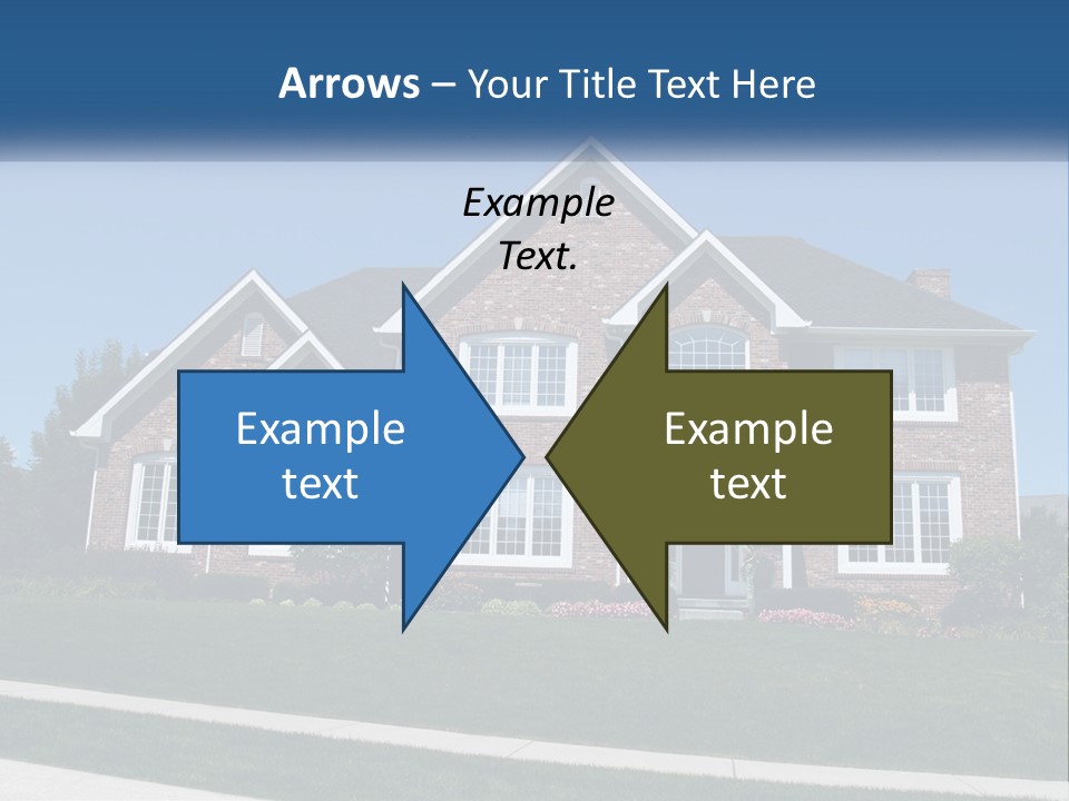 A Brick House With A Blue Sky In The Background PowerPoint Template