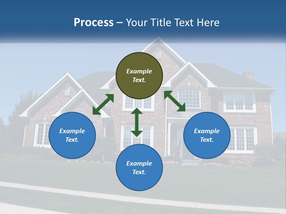 A Brick House With A Blue Sky In The Background PowerPoint Template