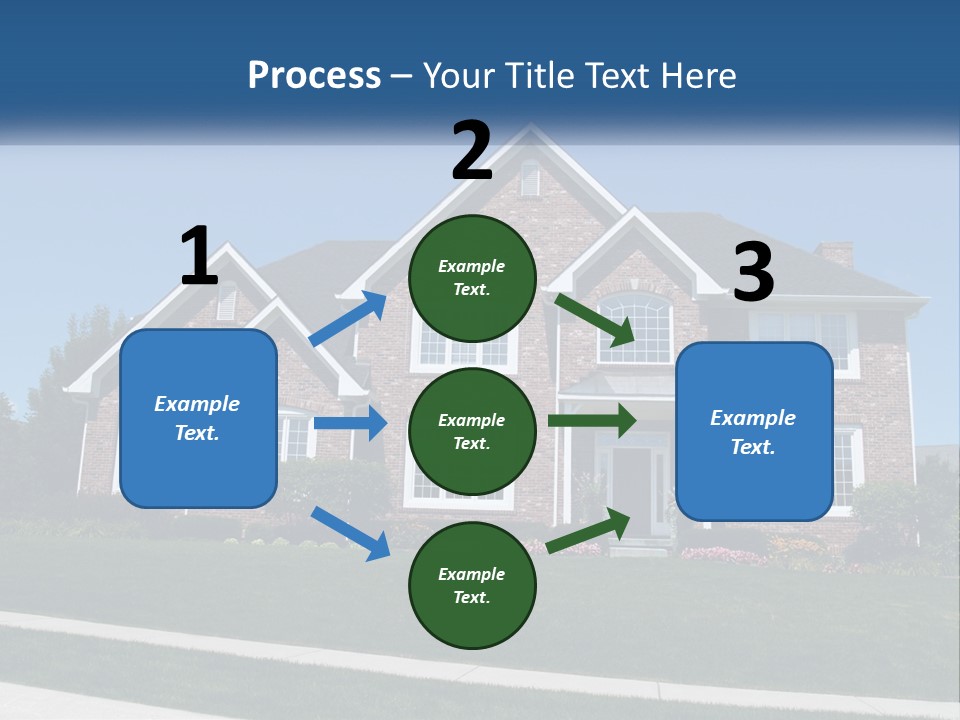 A Brick House With A Blue Sky In The Background PowerPoint Template