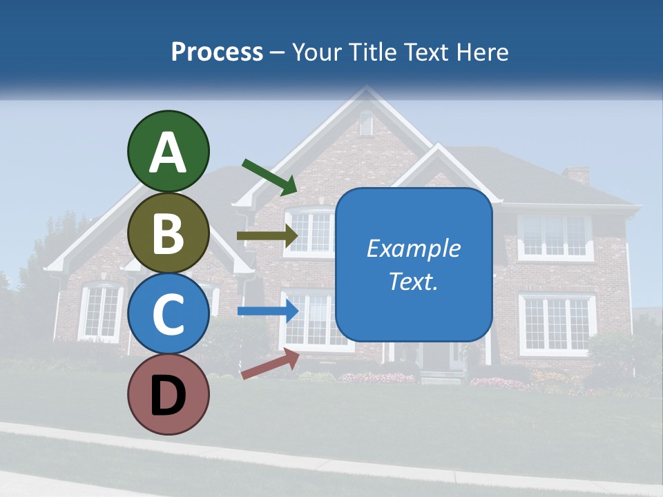 A Brick House With A Blue Sky In The Background PowerPoint Template