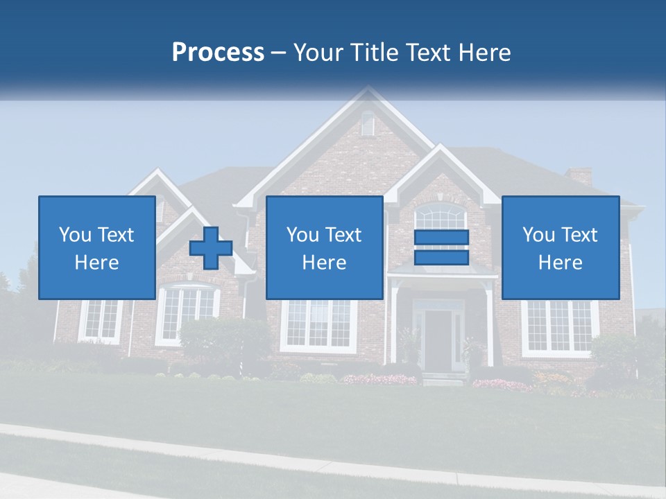 A Brick House With A Blue Sky In The Background PowerPoint Template