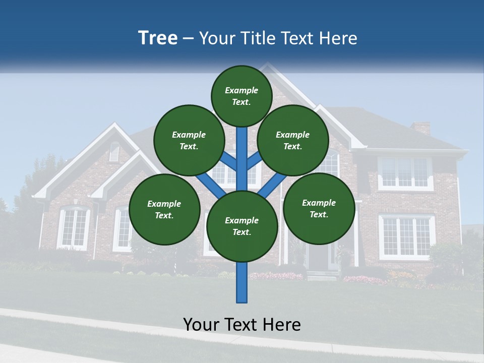 A Brick House With A Blue Sky In The Background PowerPoint Template