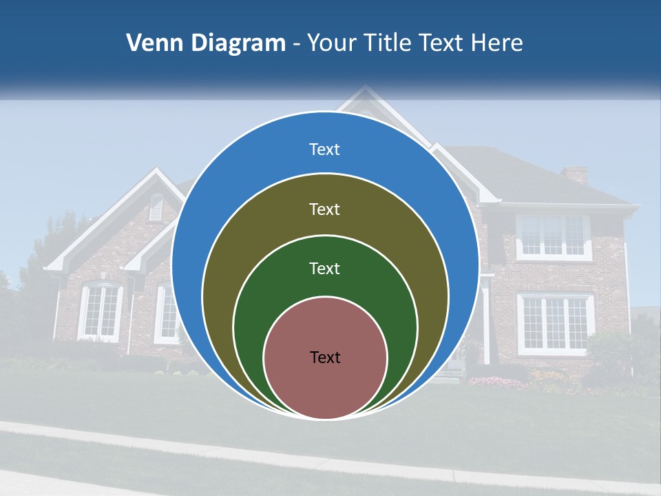 A Brick House With A Blue Sky In The Background PowerPoint Template