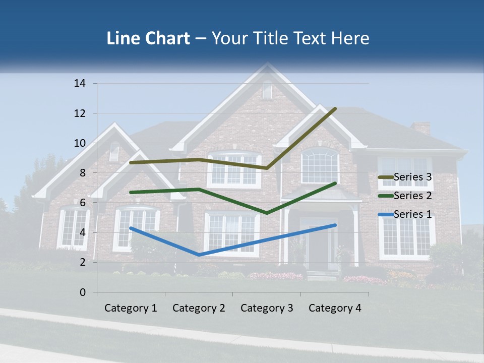 A Brick House With A Blue Sky In The Background PowerPoint Template