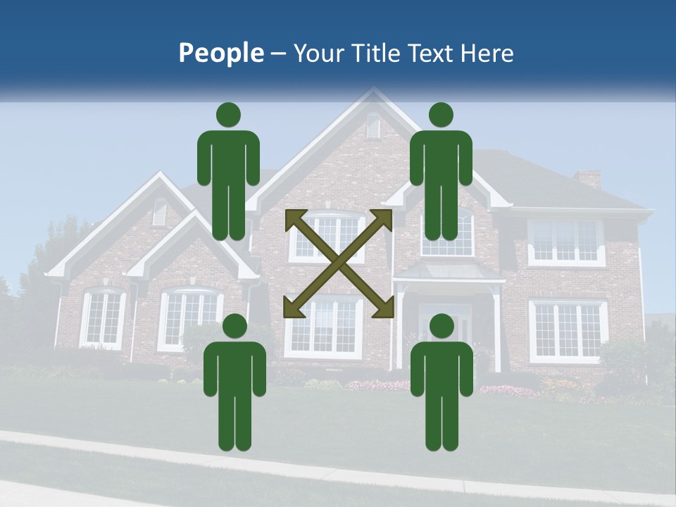 A Brick House With A Blue Sky In The Background PowerPoint Template