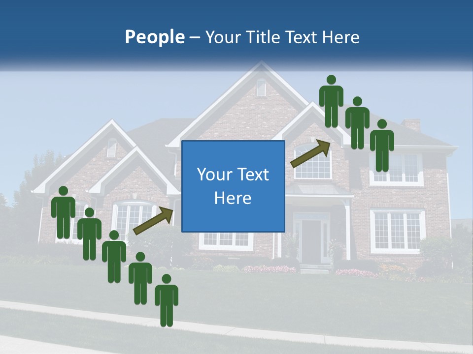 A Brick House With A Blue Sky In The Background PowerPoint Template